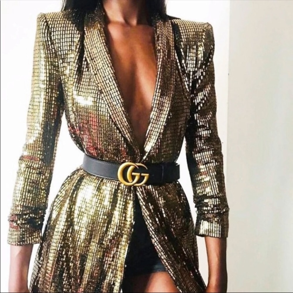 LAST ONE Zara gold blazer dress NWT - Picture 6 of 16